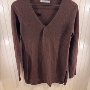 3/$30 Brown S Cashmere Incashmere V-Neck Women's Sweater
